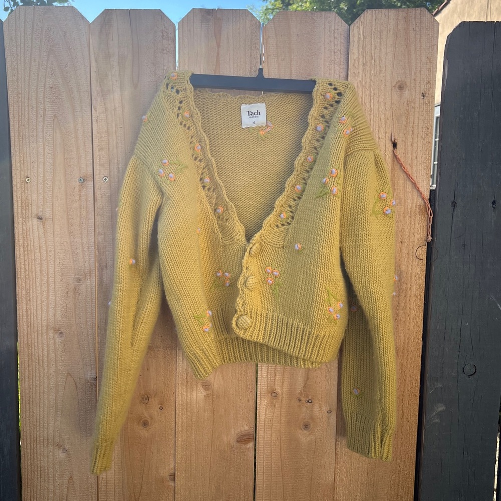 TACH - Miranda Wool Cardigan - Mustard - Small